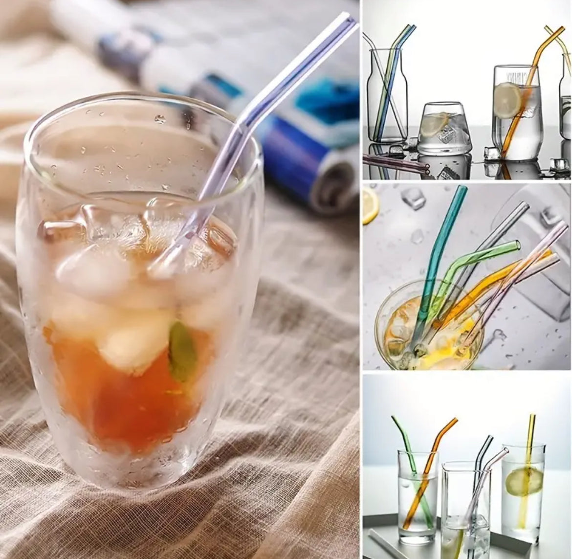 Colorful Glass Straws