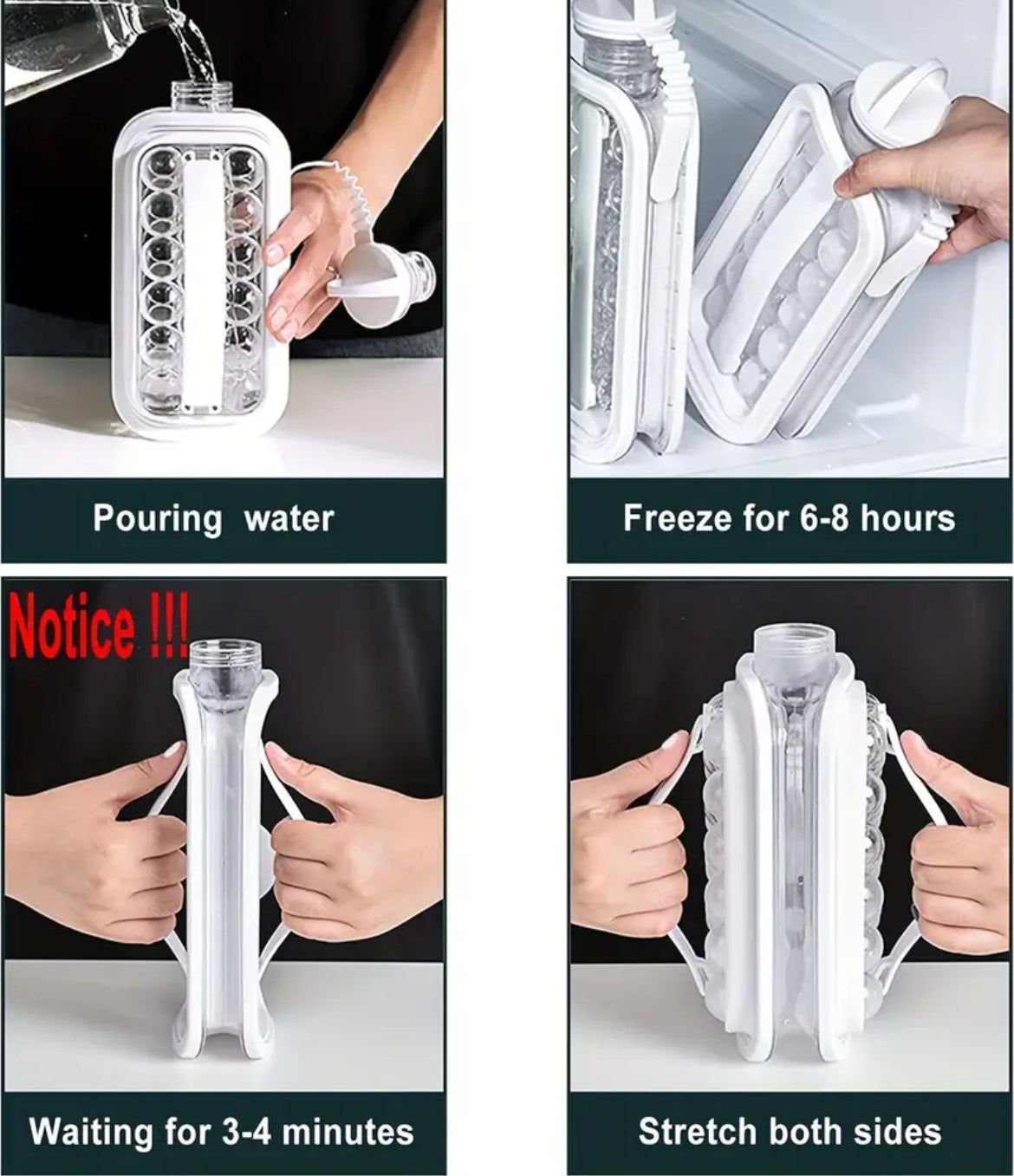 Portable Folding Ice Maker Bottle