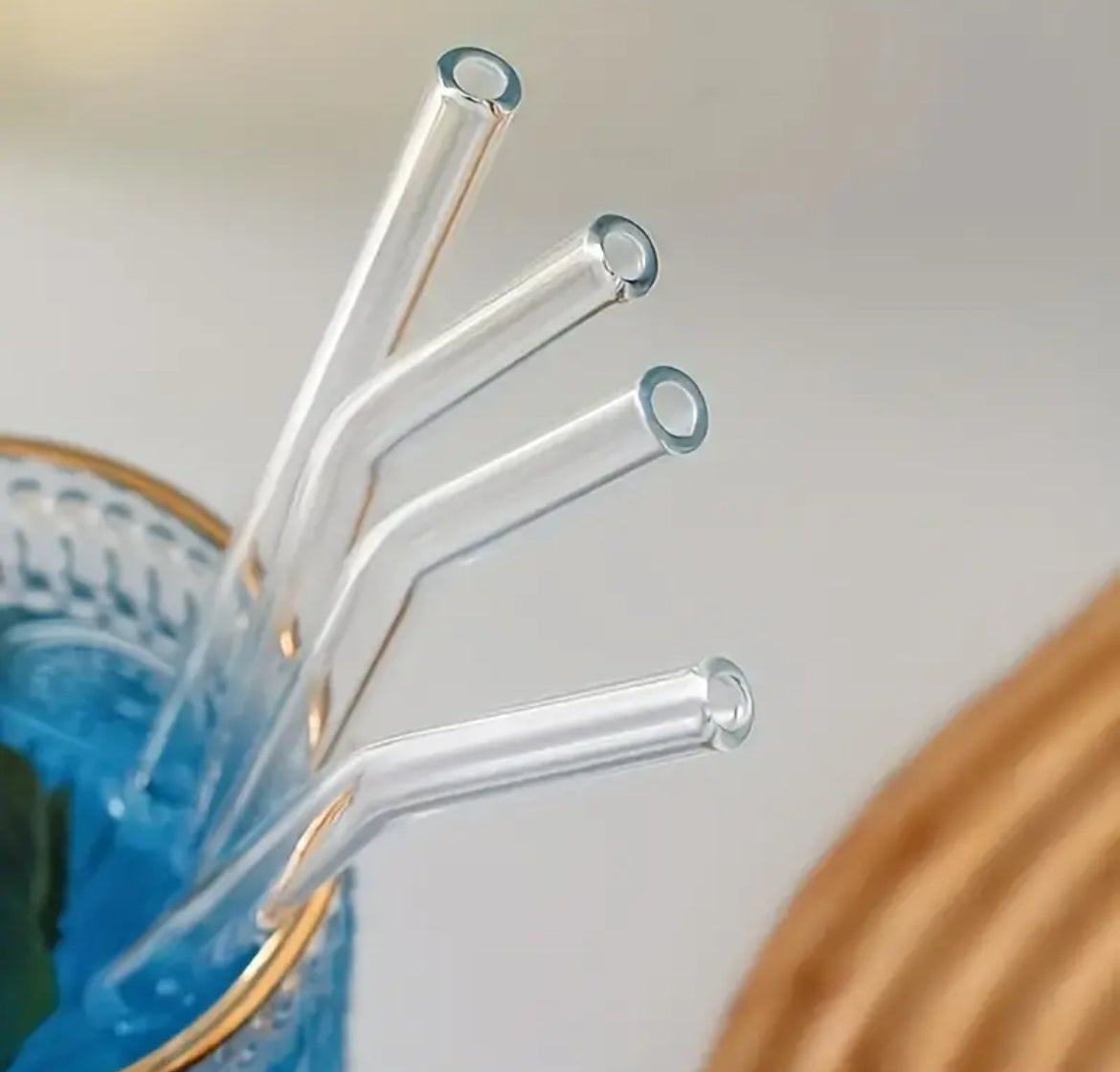 Transparent Glass Straws